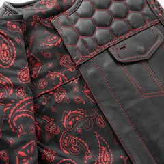 Hornet Men's Club Style Leather Vest Men's Leather Vest First Manufacturing Company