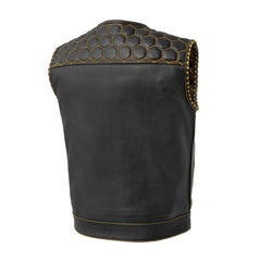 Hornet Men's Club Style Leather Vest Men's Leather Vest First Manufacturing Company