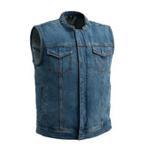 Midnight Rider Men's Denim Motorcycle Vest