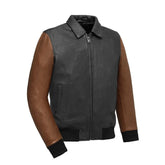 Moto Bomber - Men's Genuine Leather Jacket