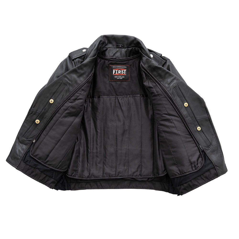 Popstar Women's Motorcycle Leather Jacket Women's Leather Jacket First Manufacturing Company