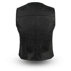 Sweet Sienna Women's Motorcycle Leather Vest Women's Leather Vest First Manufacturing Company