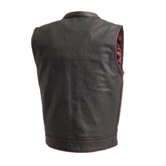 The Cut Men's Motorcycle Leather Vest, Multiple Color Options Men's Leather Vest First Manufacturing Company