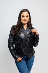 Wildfire Wrap Womens Fashion Leather Jacket
