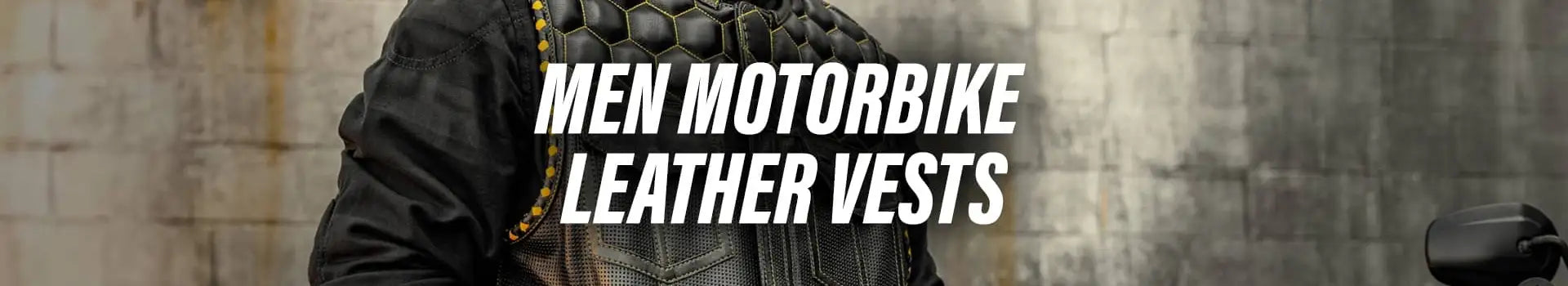 Men Motorbike Leather Vests