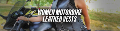 Women Motorbike Leather Vests