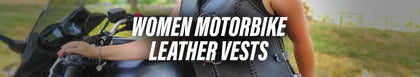 Women Motorbike Leather Vests
