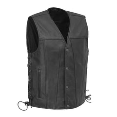 Hawkly Men's Motorcycle Leather Vest