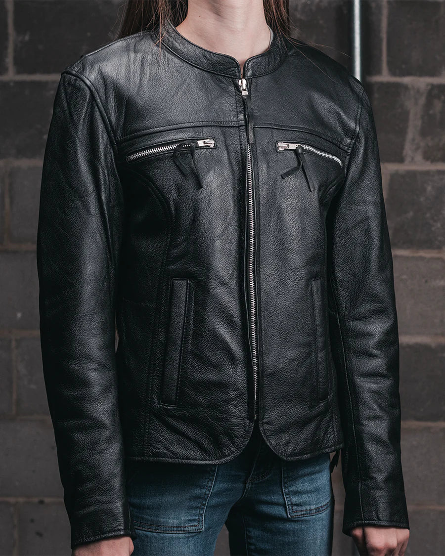 Thunder Rose Women's Leather Motorcycle Jacket