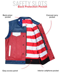 Caraxes Rebel Men's Motorcycle Leather Vest