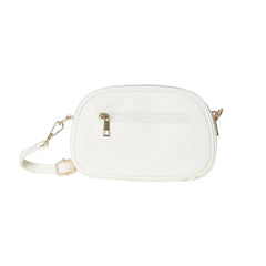 Faux Leather Double Zip Crossbody Bag