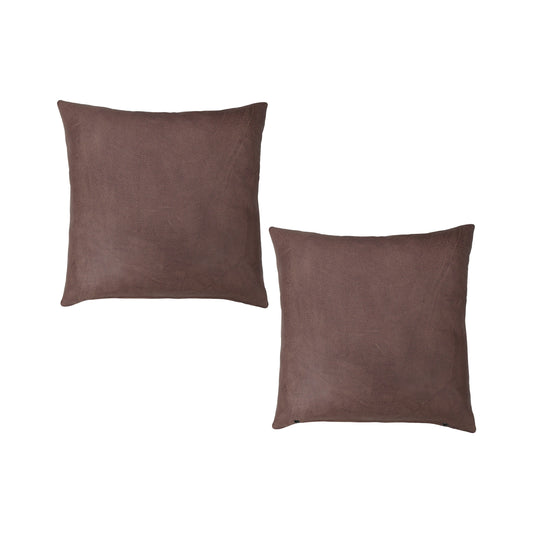 Chocolate Brown Genuine Leather Cushion
