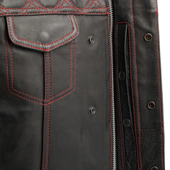 Noir Luxe Men's Club Style Leather Vest