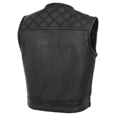 The Milan Cut Men's Motorcycle Leather Vest