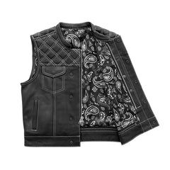 Noir Luxe Men's Club Style Leather Vest