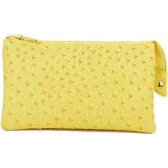 Faux Leather Middle Clutch Dotted