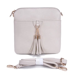 Faux Leather Mini Bag with Tassel