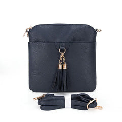 Faux Leather Mini Bag with Tassel