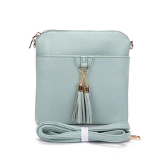 Faux Leather Mini Bag with Tassel