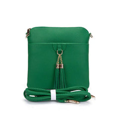 Faux Leather Mini Bag with Tassel
