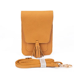 Faux Leather Crossbody Cell Phone Bag
