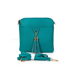 Faux Leather Mini Bag with Tassel