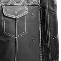 Noir Luxe Men's Club Style Leather Vest