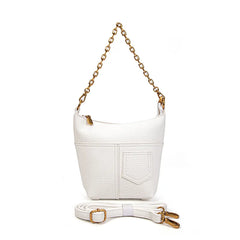 Faux Leather Medium Shoulder bag with chain