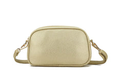 Faux Leather Double Zip Crossbody Bag