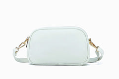 Faux Leather Double Zip Crossbody Bag