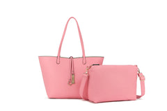 Faux Leather Reversible 2 Color Tote