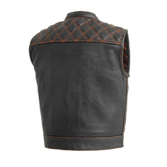 Noir Luxe Men's Club Style Leather Vest