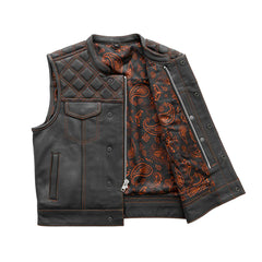 Noir Luxe Men's Club Style Leather Vest