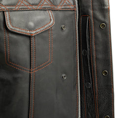 Noir Luxe Men's Club Style Leather Vest