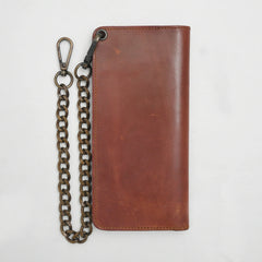 LARGE TRUCKER - Vegetable Tanned Leather Wallet Coffee
