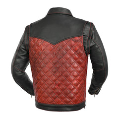 Redstrike Men’s Motorcycle Leather Jacket