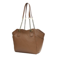 Designer Canvas Shoulder Bag Brown