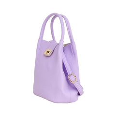 Slate Snap Purple Faux Leather Ladies Fashion Clutch Bag