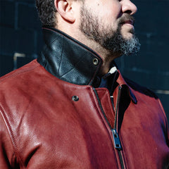 MotoRogue Bomber Men's Leather Jacket