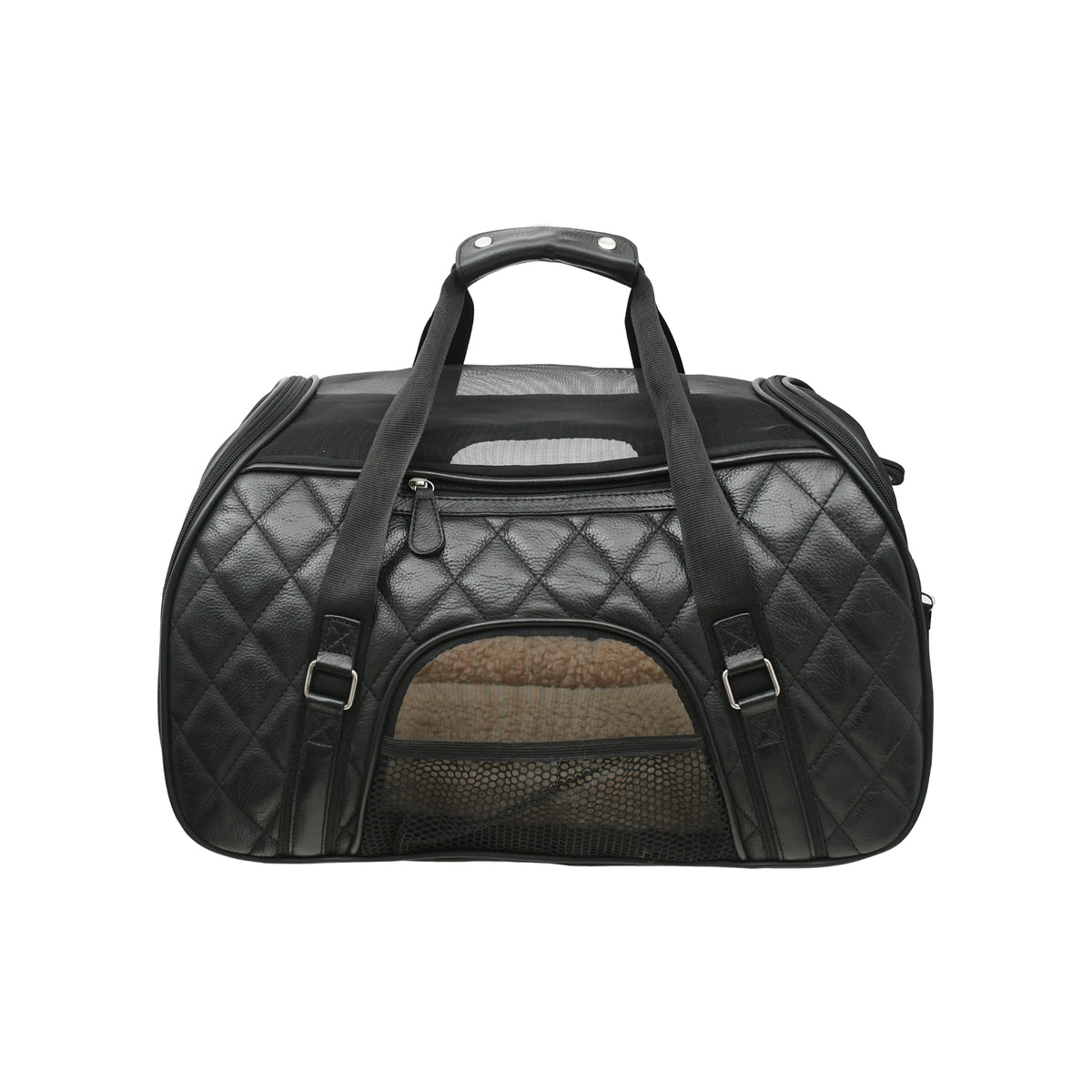 Genuine Leather Pet Travel Bag – Airline Approved Pet Carrier