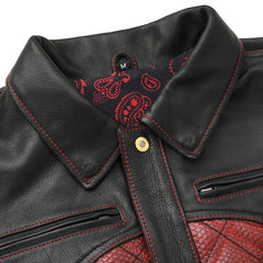 Redstrike Men’s Motorcycle Leather Jacket