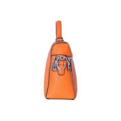 Bold Orange Satchel Bag
