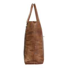 Fifth Avenue Leather Tote Bag Camel