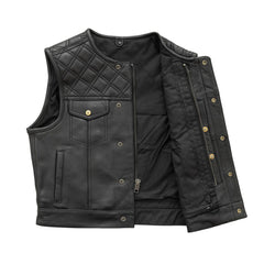 The Milan Cut Men's Motorcycle Leather Vest