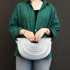 FierceFold Ladies Fashion Clutch Bag Silver