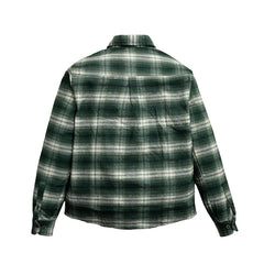 Grey Ghost Men's Plaid Motorcycle Shirt - Durable Canvas Flannel