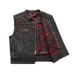 Noir Luxe Men's Club Style Leather Vest
