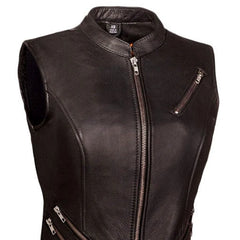 Mouse Women's Motorcycle Leather Vest