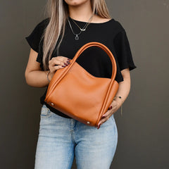 Faux Leather Loop Shoulder Bag
