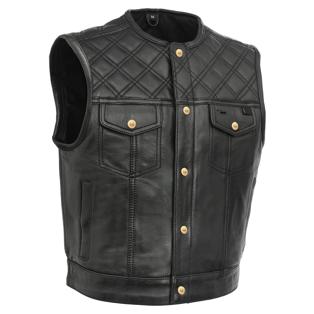 The Milan Cut Men's Motorcycle Leather Vest